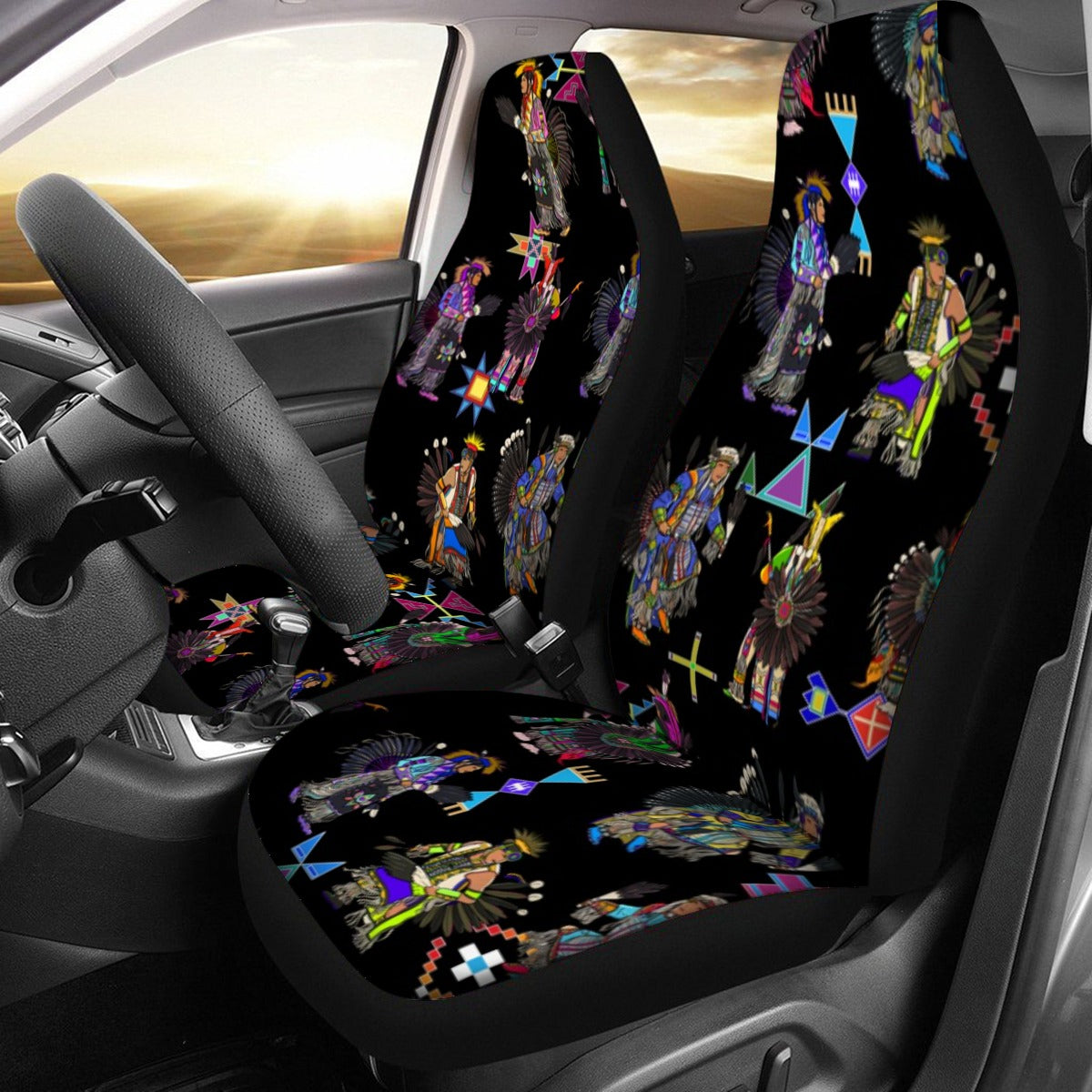 Men's Tradish Dancers Black Universal Car Seat Cover With Thickened Back