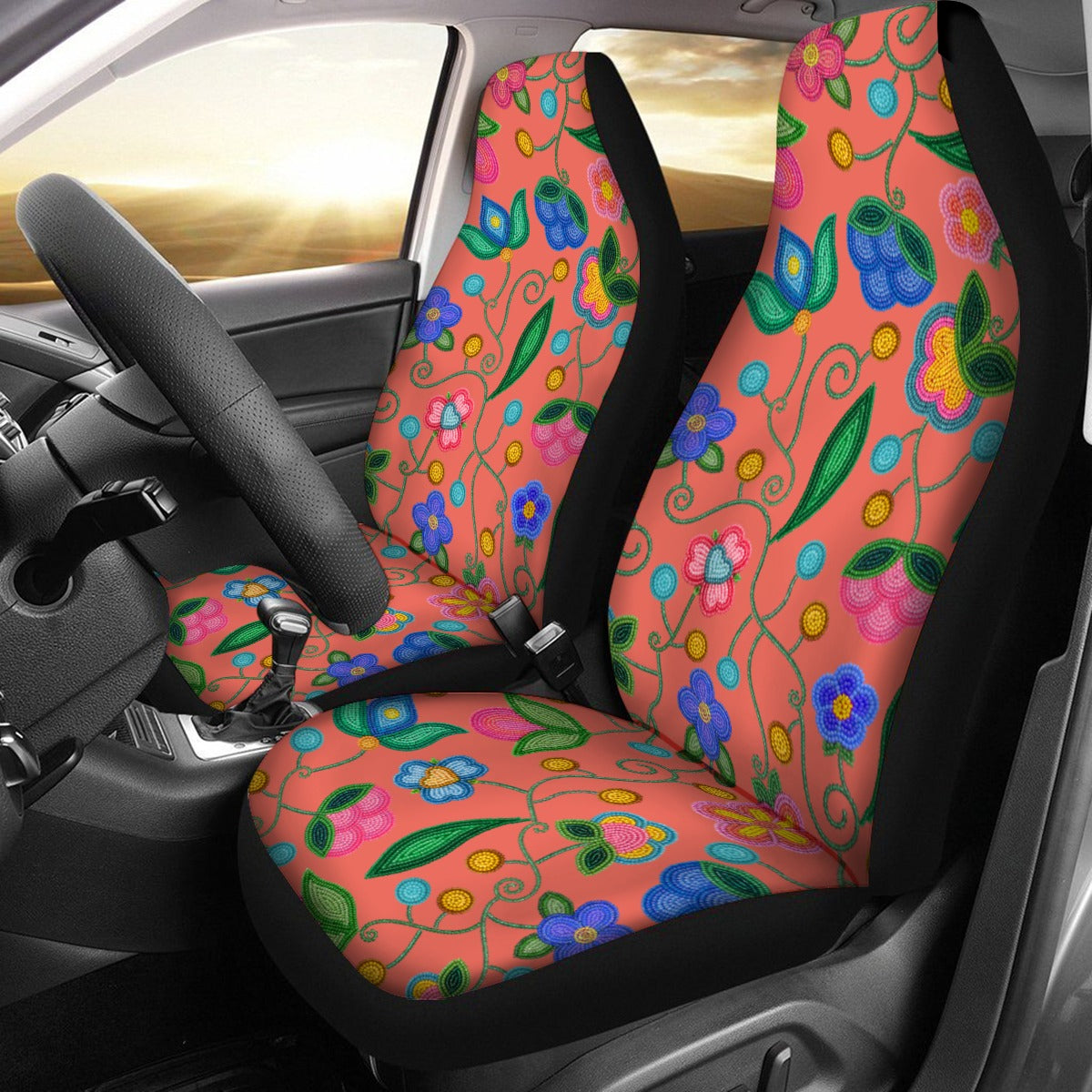 Skyberry Serenade Peach Universal Car Seat Cover With Thickened Back