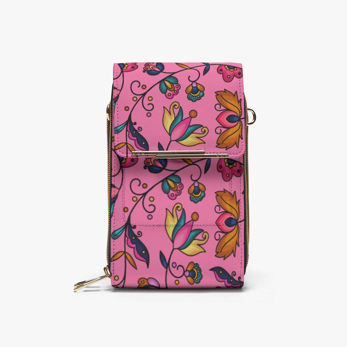 Copper Prairie Petals Pink Mobile Phone Chest Bag