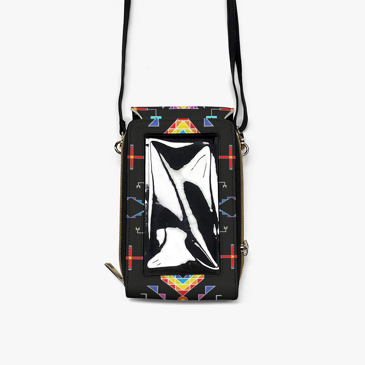 Rainy Chief Rainbow Black Mobile Phone Chest Bag