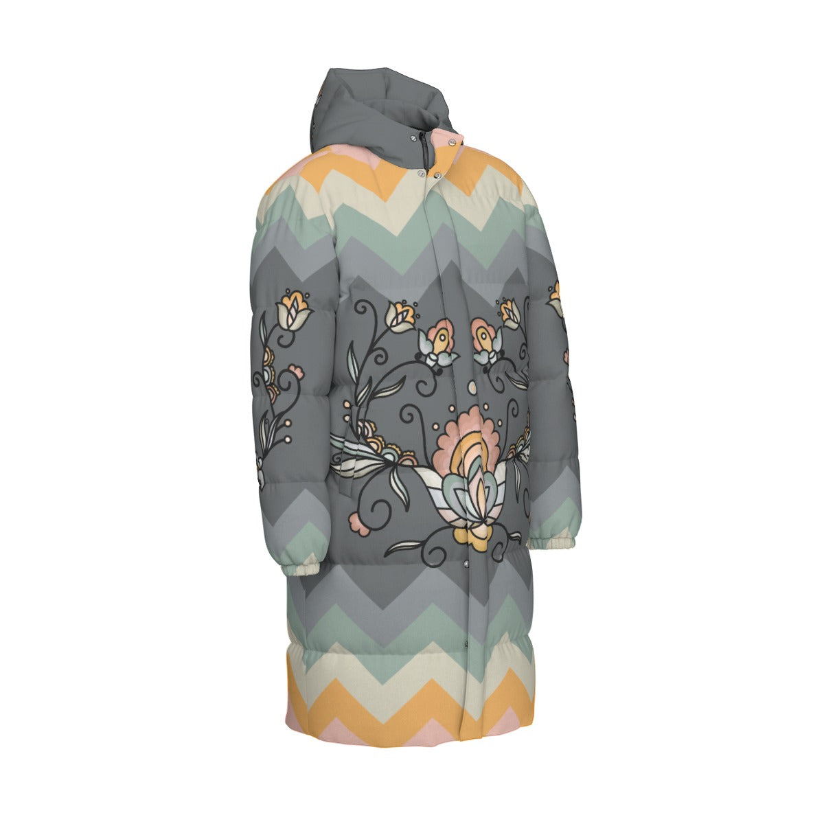 Falling Leaf Rising Bloom Unisex Long Down Jacket