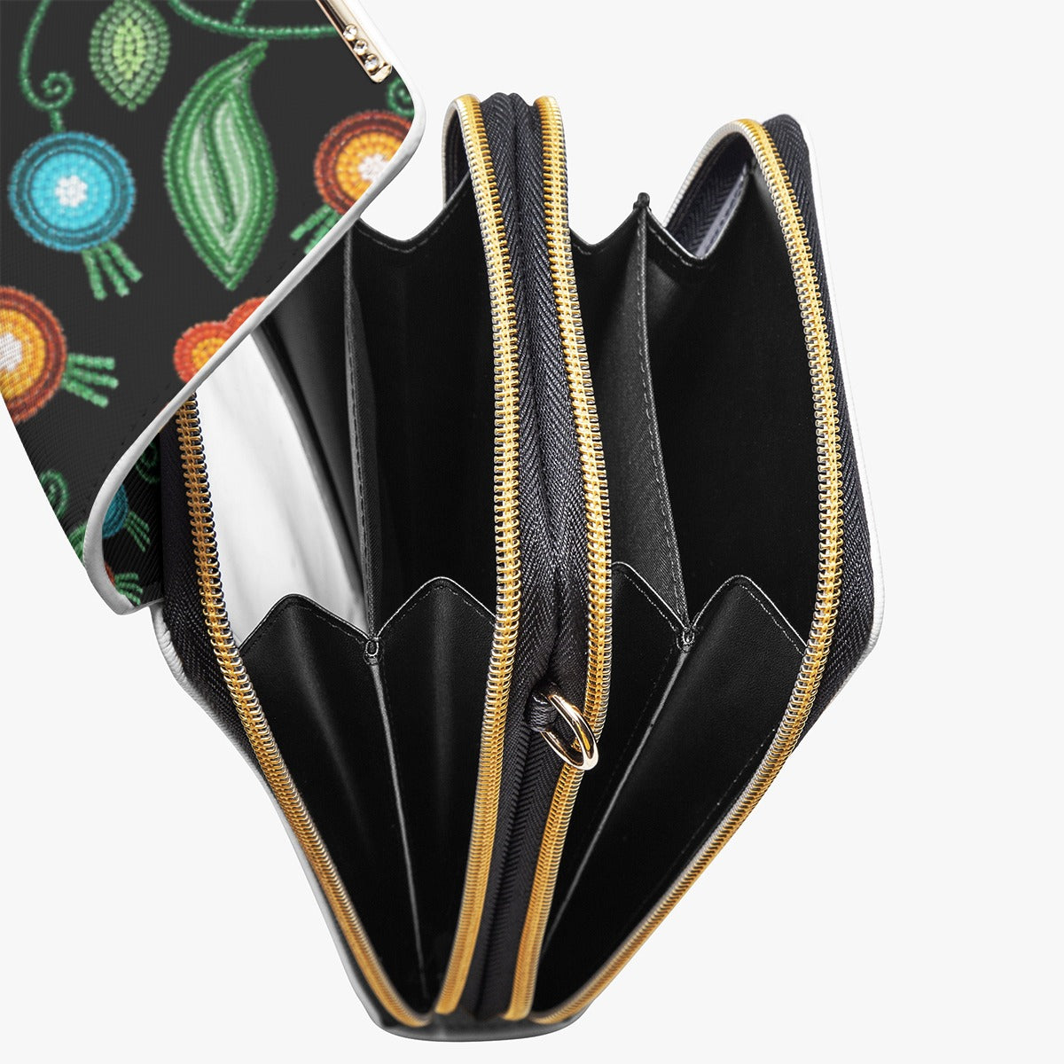 Prairie Fire Petals Black Mobile Phone Chest Bag