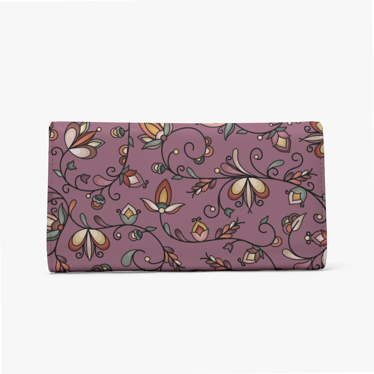 Burnt Sky Petals Magenta Foldable Wallet