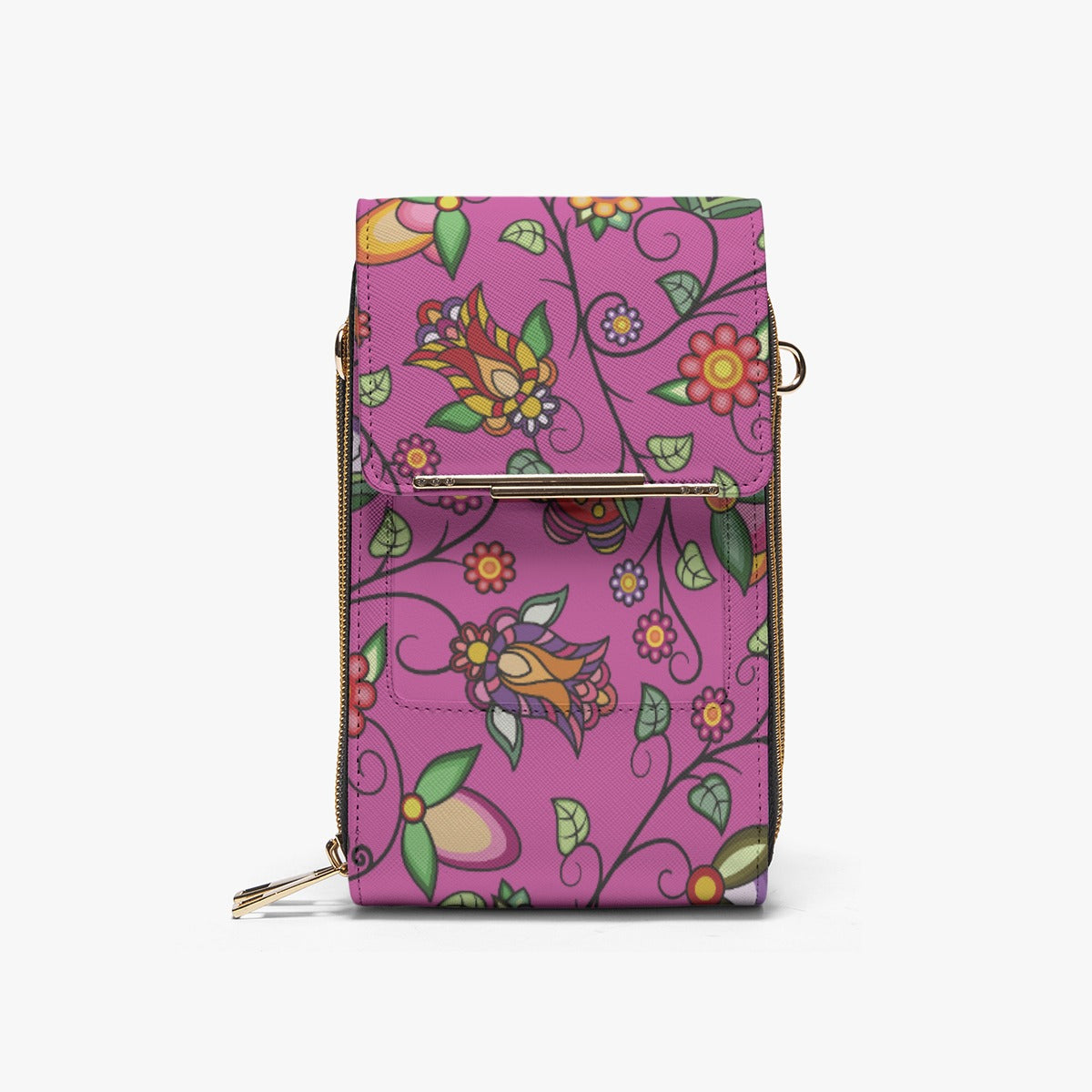 Heartbeat Petals Pink Mobile Phone Chest Bag