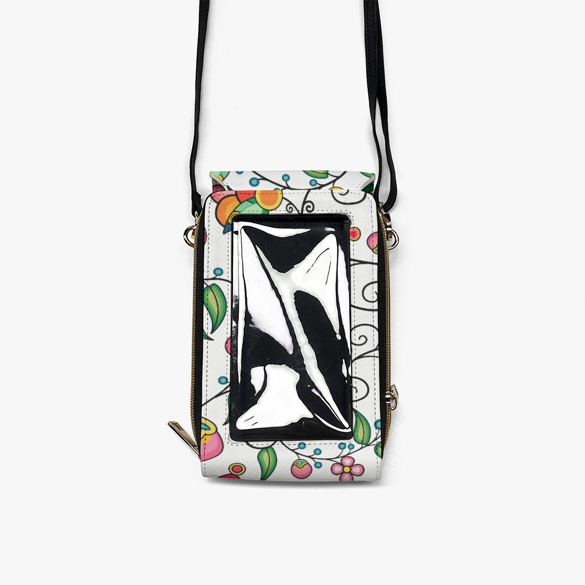 Floral Bounty White Mobile Phone Chest Bag