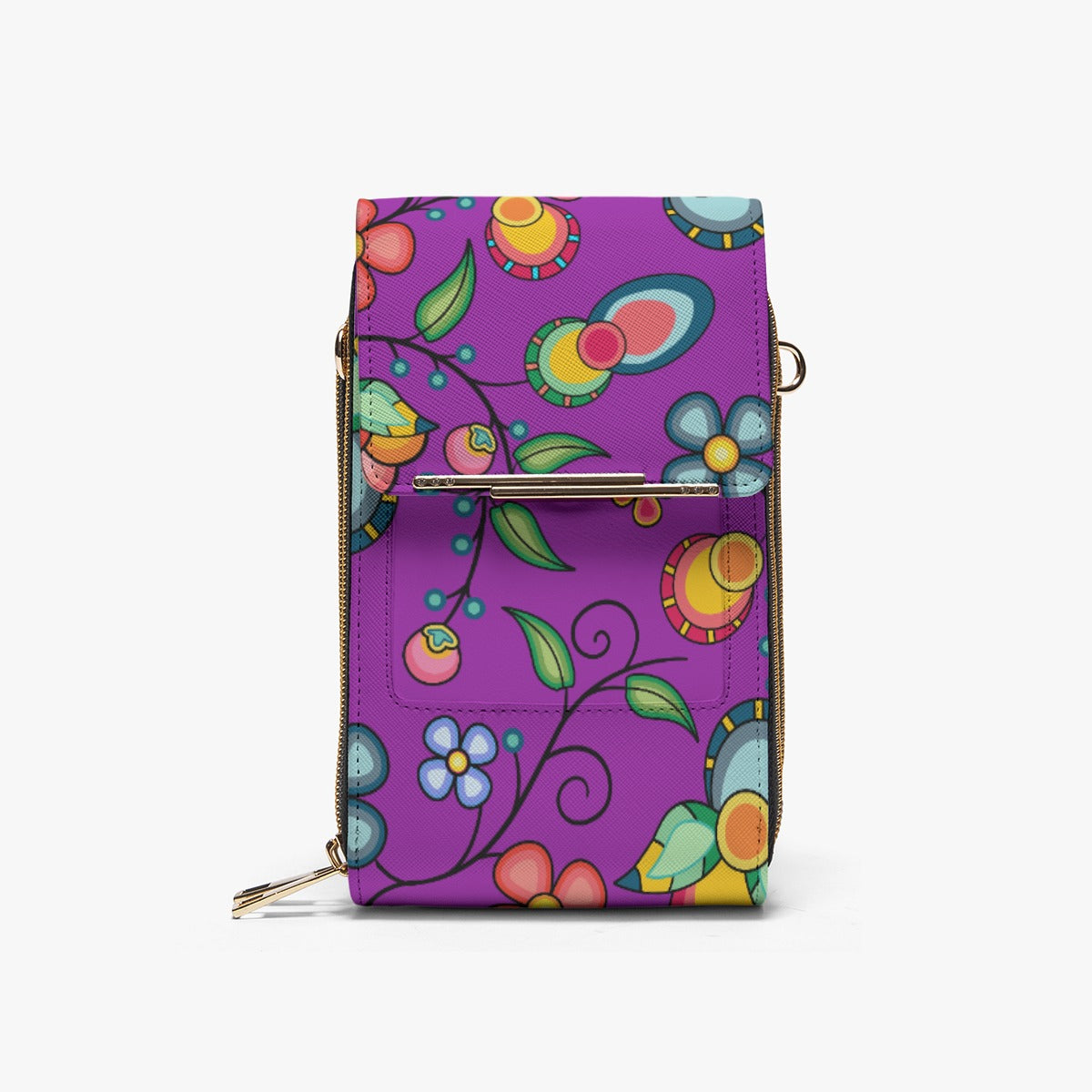 Floral Bounty Purple Mobile Phone Chest Bag