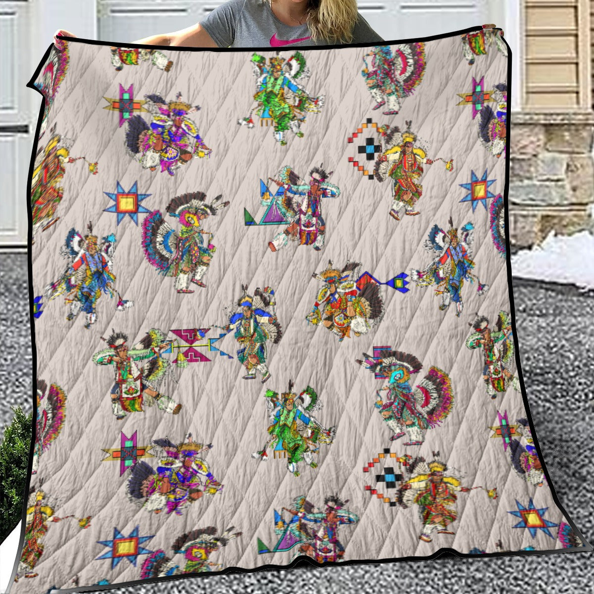 Men's Fancy Dancers Muslin Lightweight & Breathable Quilt With Edge-wrapping Strips