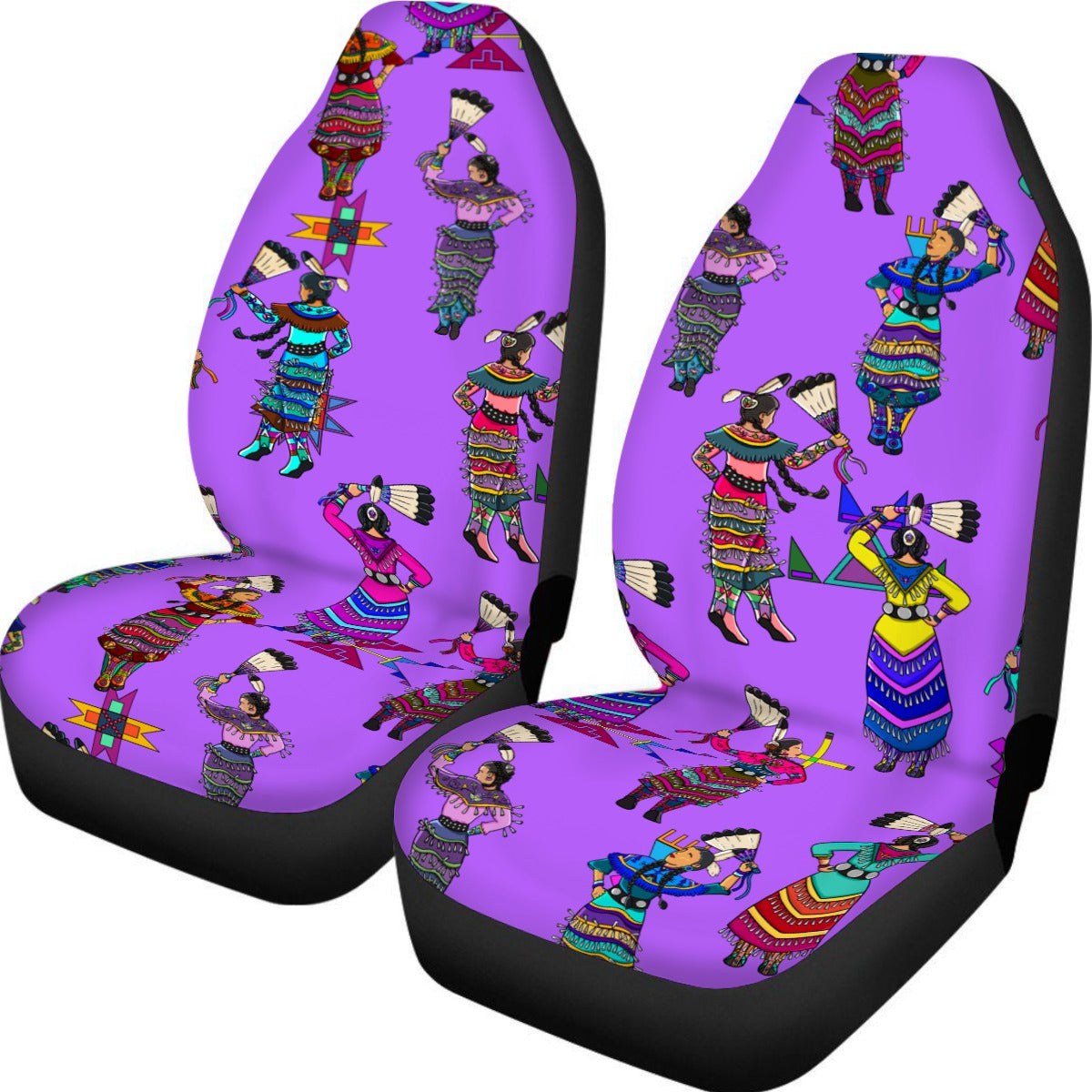 Women's Jingle Dancers Purple Universal Car Seat Cover With Thickened Back