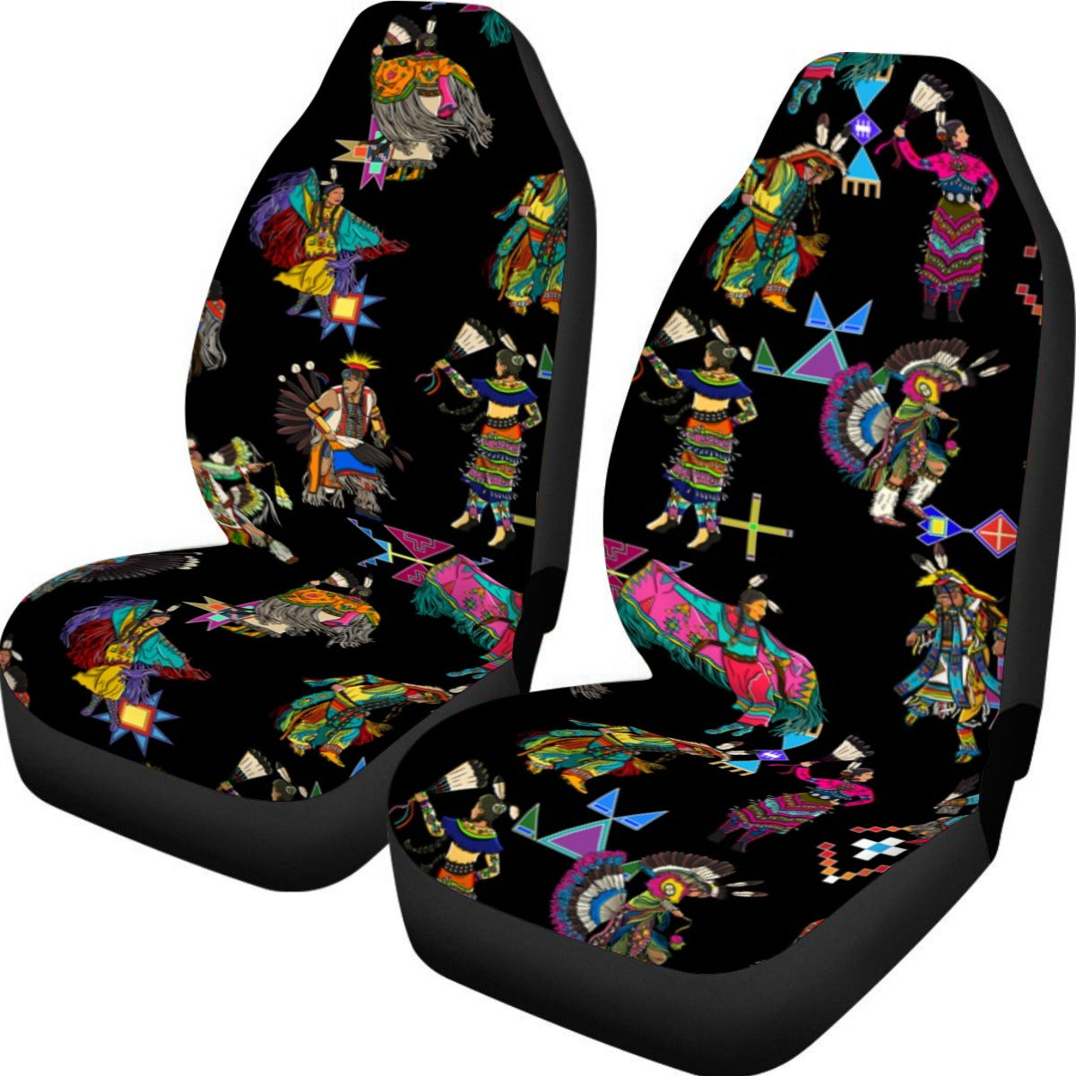 Grand Entry Dancers Black Universal Car Seat Cover With Thickened Back