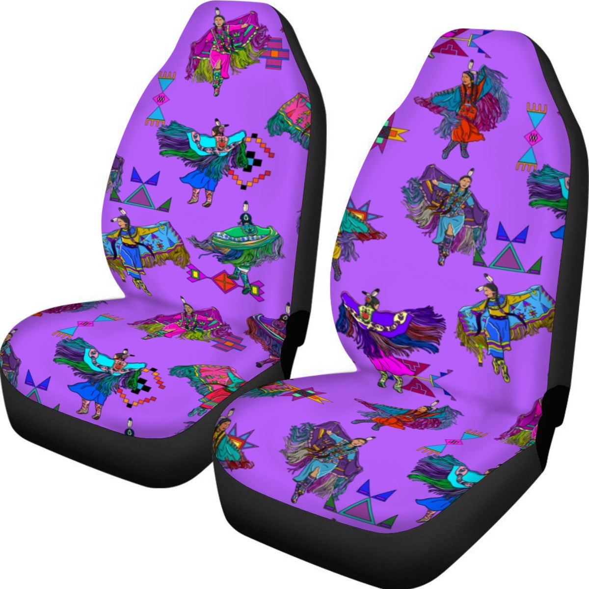 Women's Fancy Dancers Purple Universal Car Seat Cover With Thickened Back
