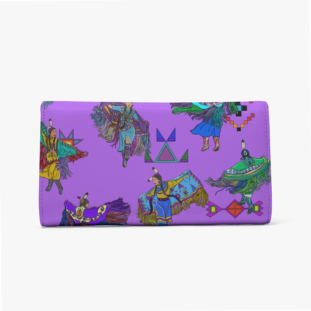 Women's Fancy Dancers Purple Foldable Wallet