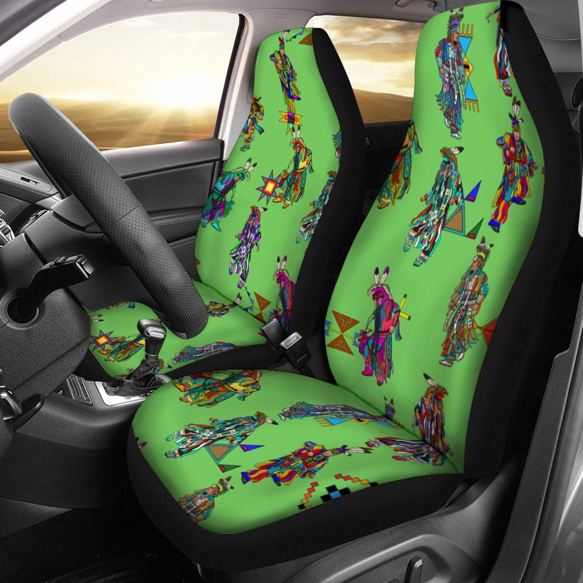 Men's Grass Dancers Grass Universal Car Seat Cover With Thickened Back