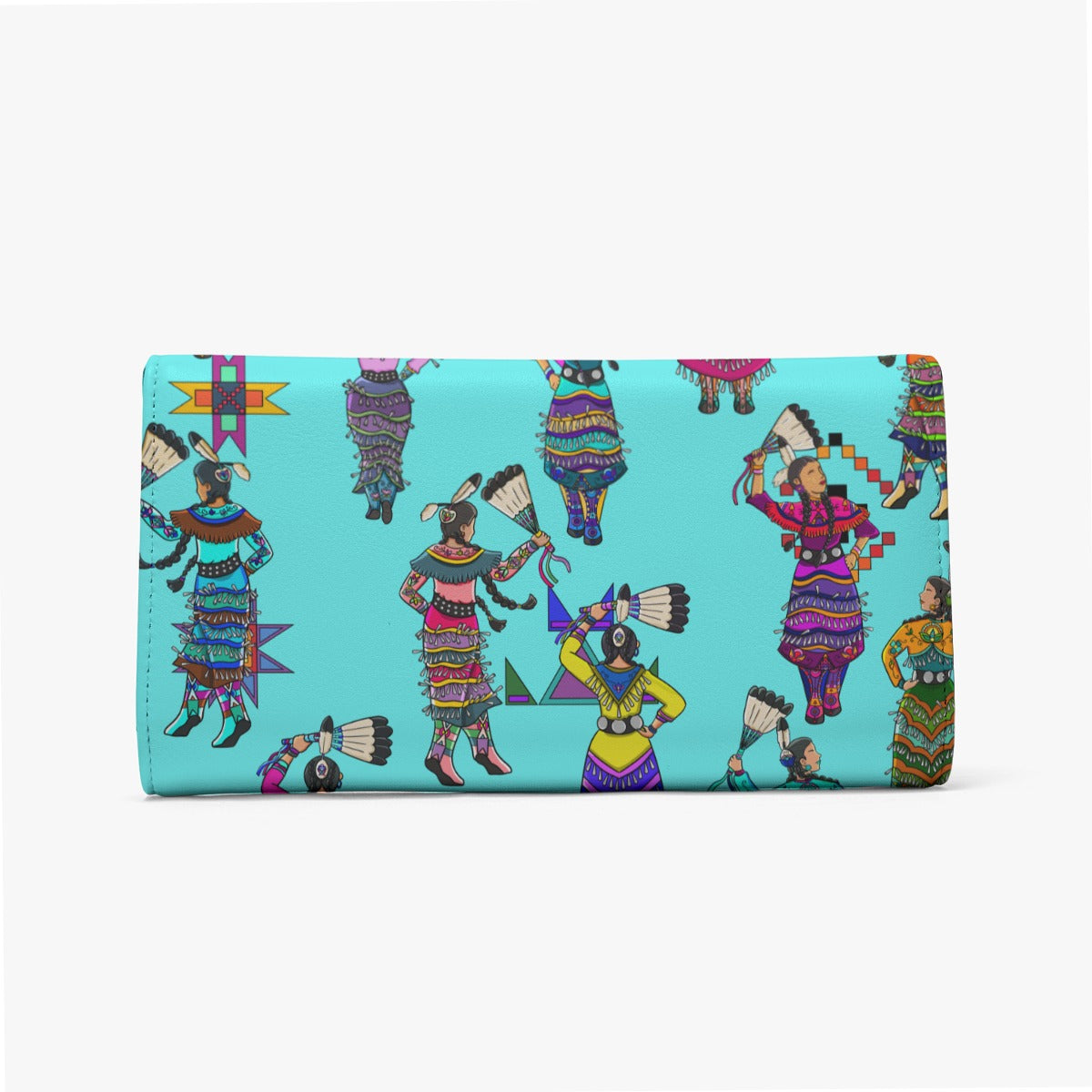 Women's Jingle Dancers Turquoise Foldable Wallet