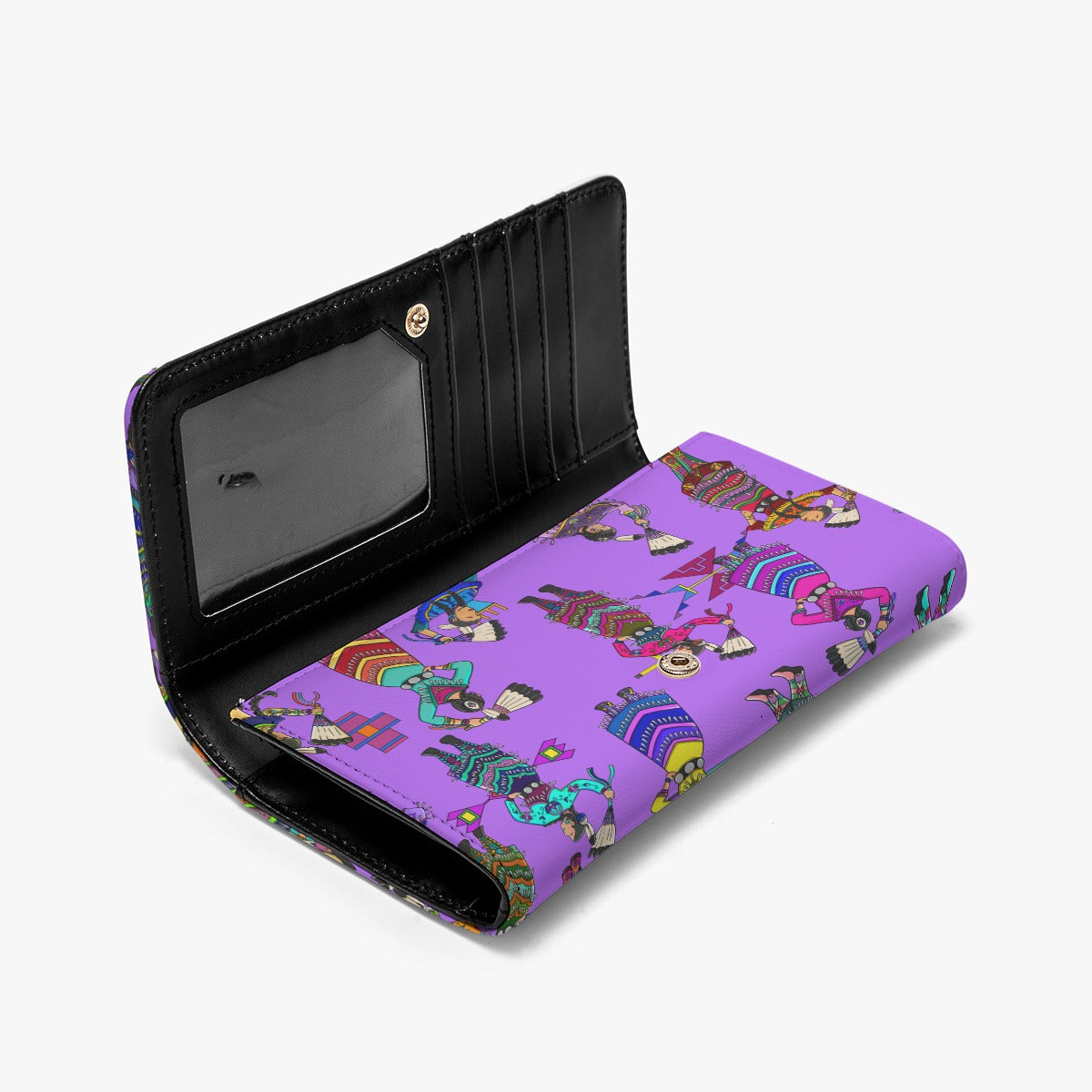Women's Jingle Dancers Purple Foldable Wallet