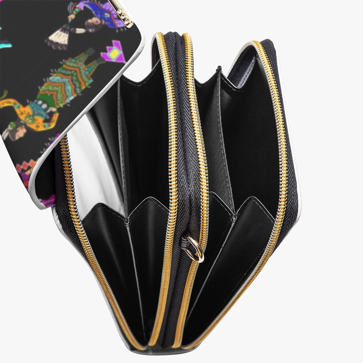 Women's Jingle Dancers Black Mobile Phone Chest Bag