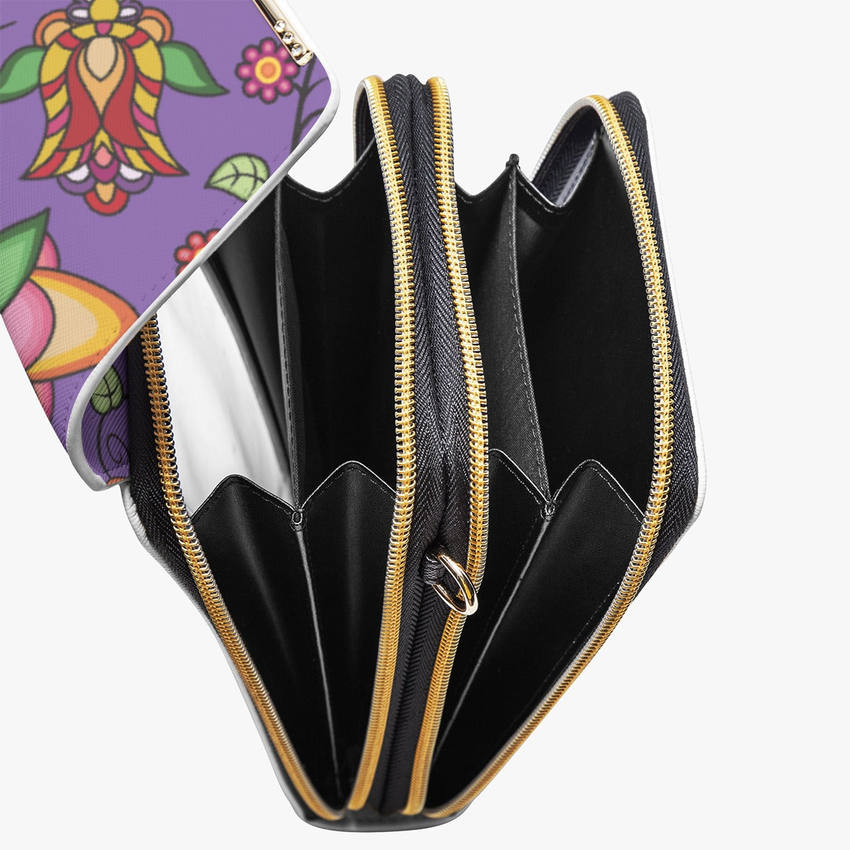 Heartbeat Petals Purple Mobile Phone Chest Bag