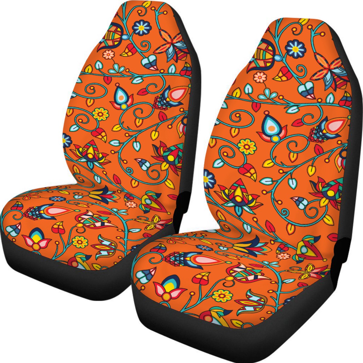Thorny Path ECM Orange Universal Car Seat Cover With Thickened Back