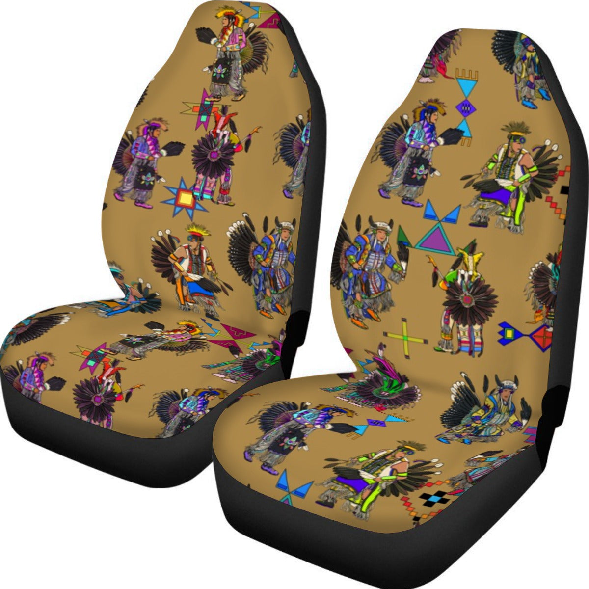 Men's Tradish Dancers Earth Universal Car Seat Cover With Thickened Back