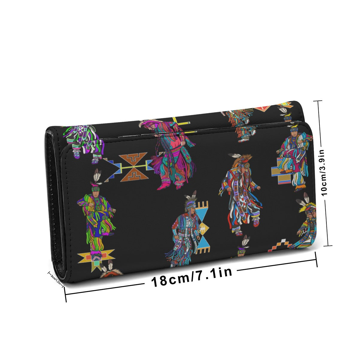 Men's Grass Dancers Black Foldable Wallet