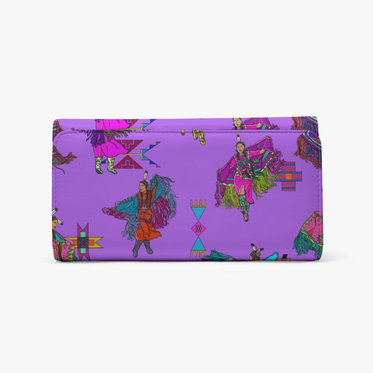 Women's Fancy Dancers Purple Foldable Wallet