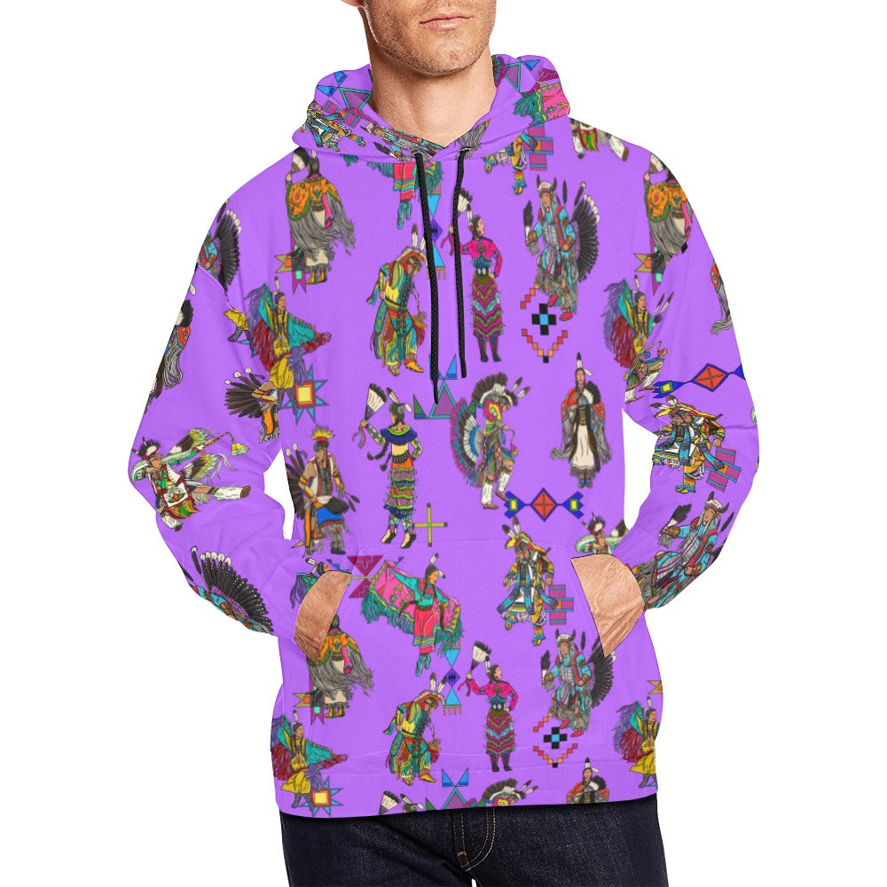 Grand Entry Dancers Purple Hoodie for Men (USA Size)