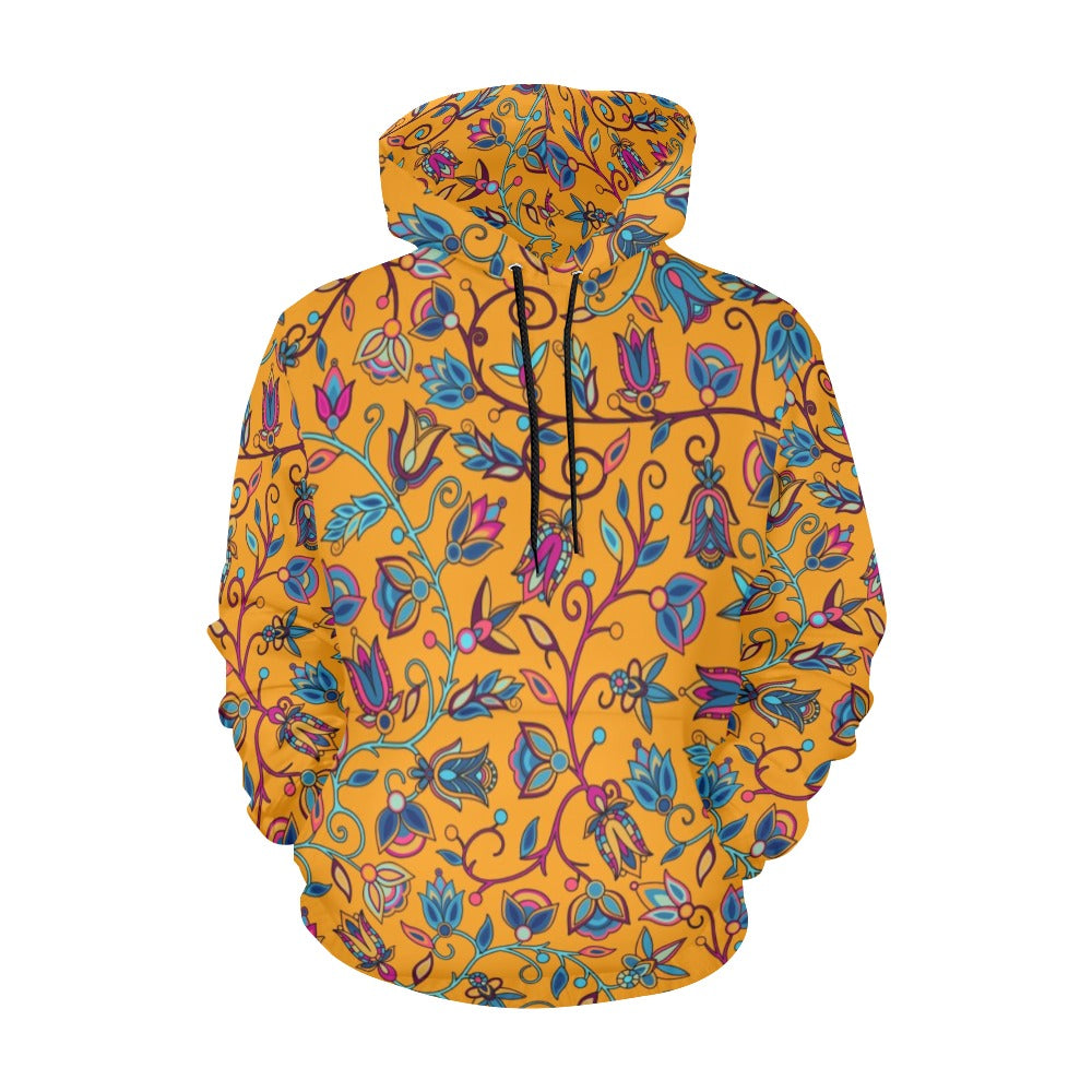 Buffalo Bloom Orange Hoodie for Men (USA Size)