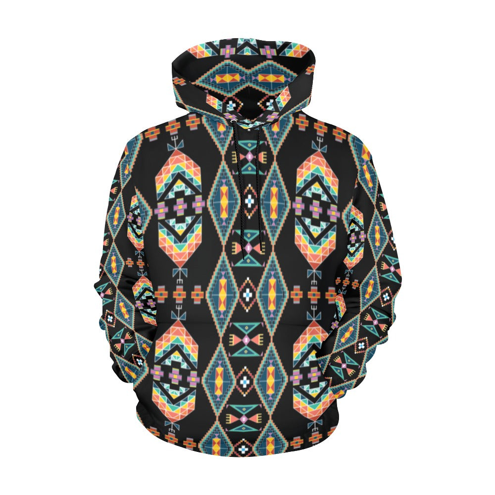 Travois Tipi Black Hoodie for Women (USA Size)