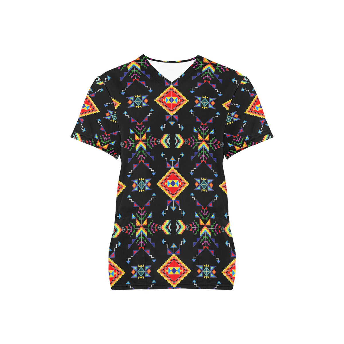 Buffalo Jump Black Scrub Top