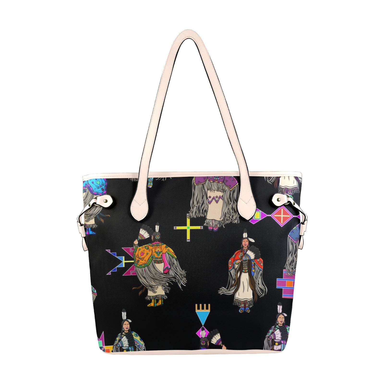 Women's Tradish Dancers Black Clover Canvas Tote Bag
