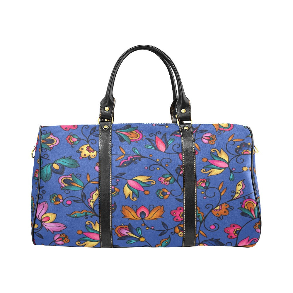 Copper Prairie Petals Blue Waterproof Travel Bag/Small