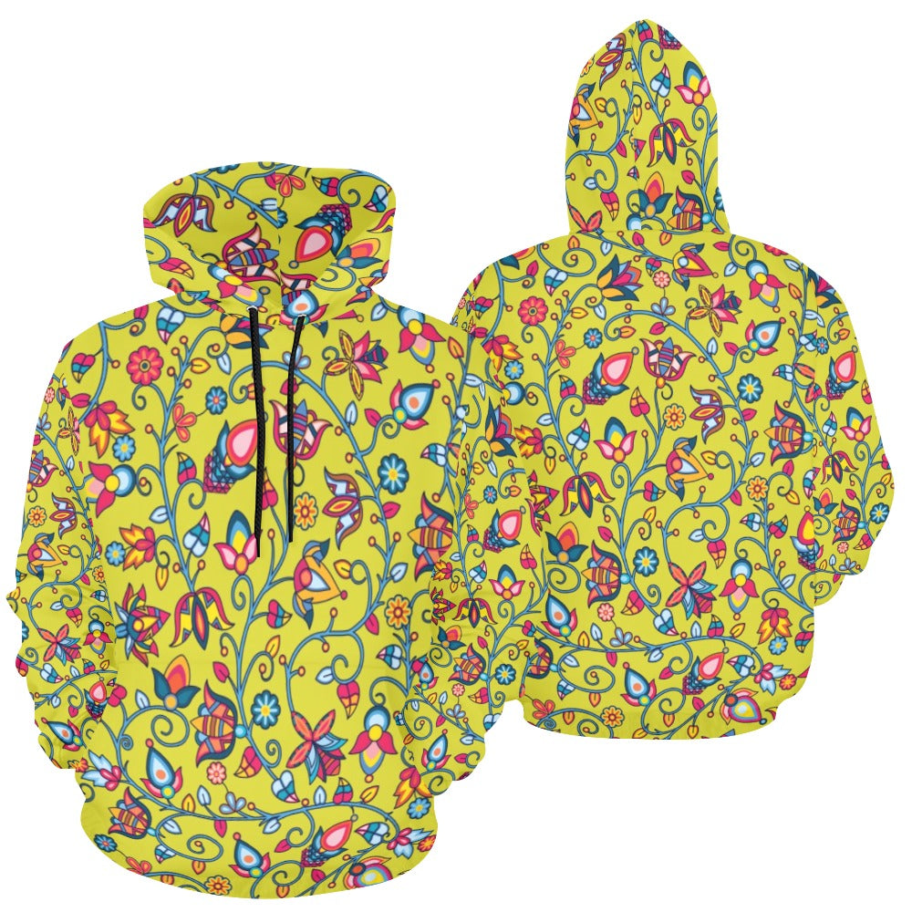 Thorny Path Yellow Grass Hoodie for Women (USA Size)