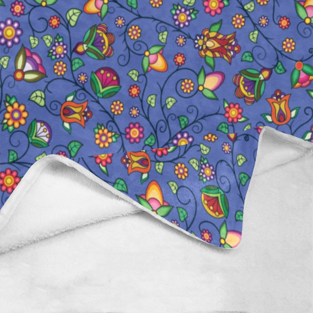 Heartbeat Petals Blue Ultra-Soft Micro Fleece Blanket 40"x50"