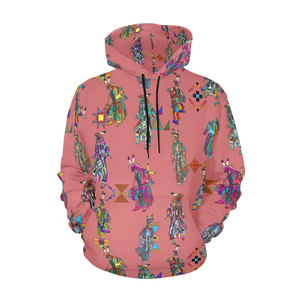 Men's Grass Dancers Terra Cotta Hoodie for Men (USA Size)