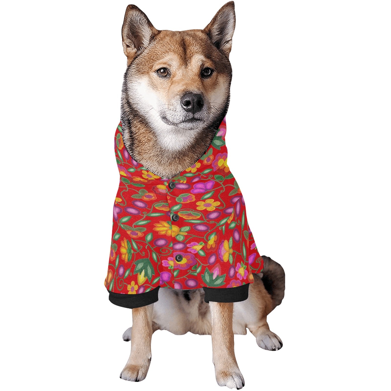 Boreal Bounty Red Pet Dog Hoodie