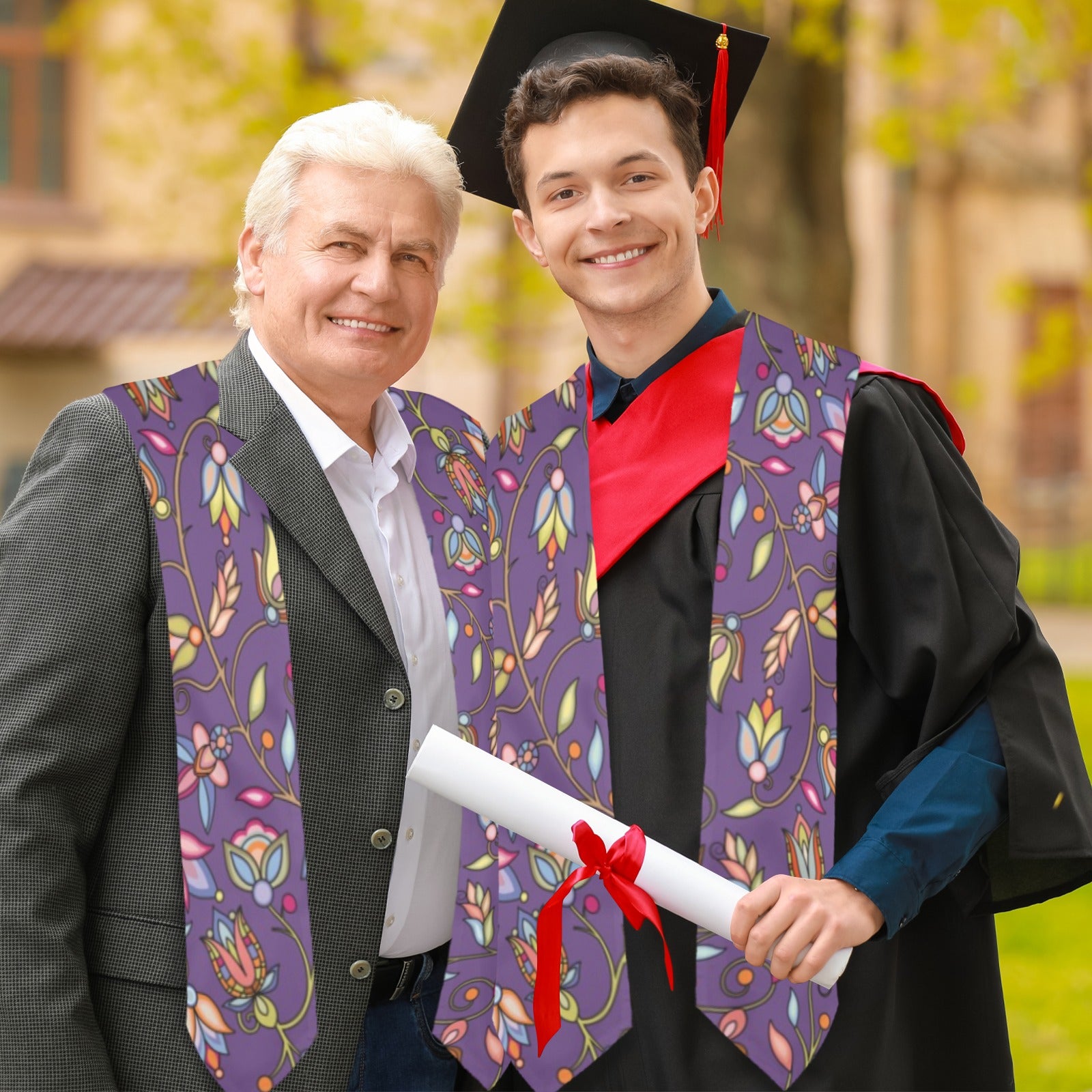 Buffalo Bloom Nightcloud Graduation Stole