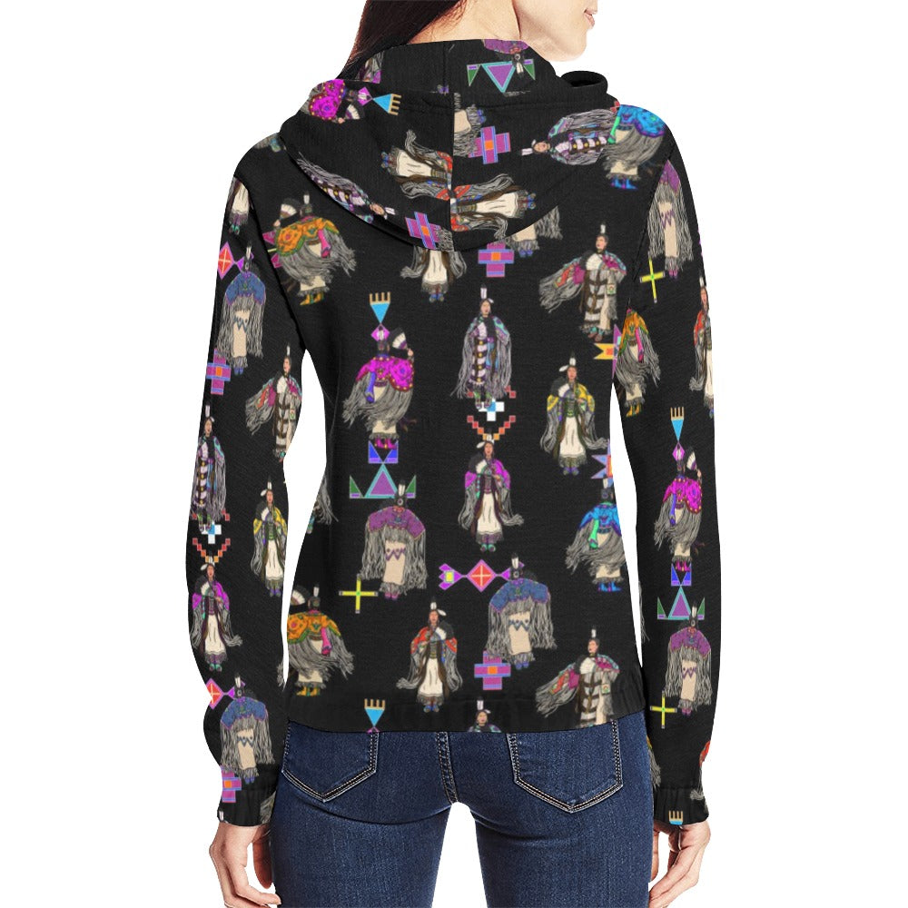 Women's Tradish Dancers Black Full Zip Hoodie for Women