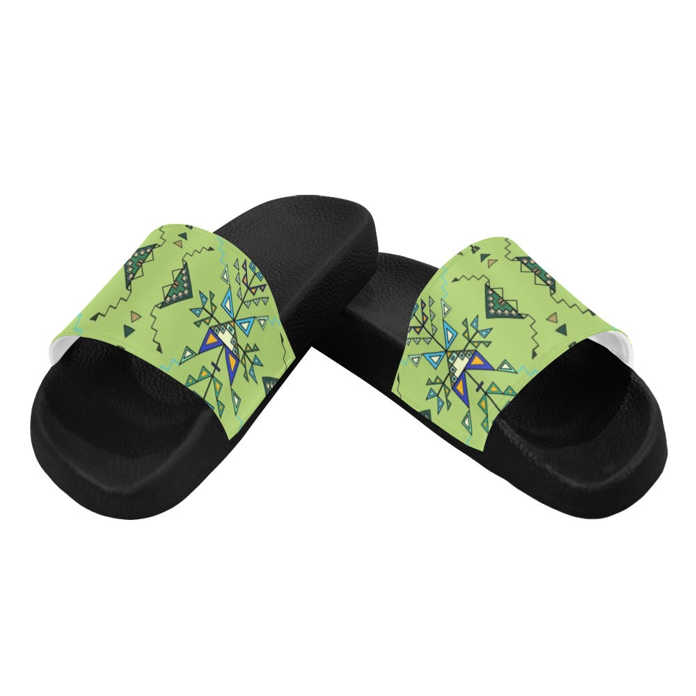 Bear Shield Green Women's Slide Sandals