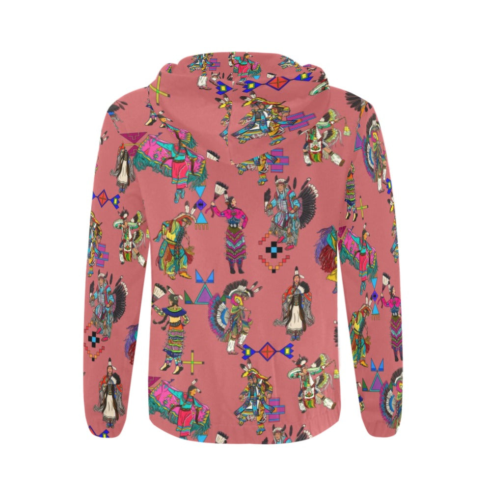 Grand Entry Dancers Terra Cotta Men's Zipper Hoodie