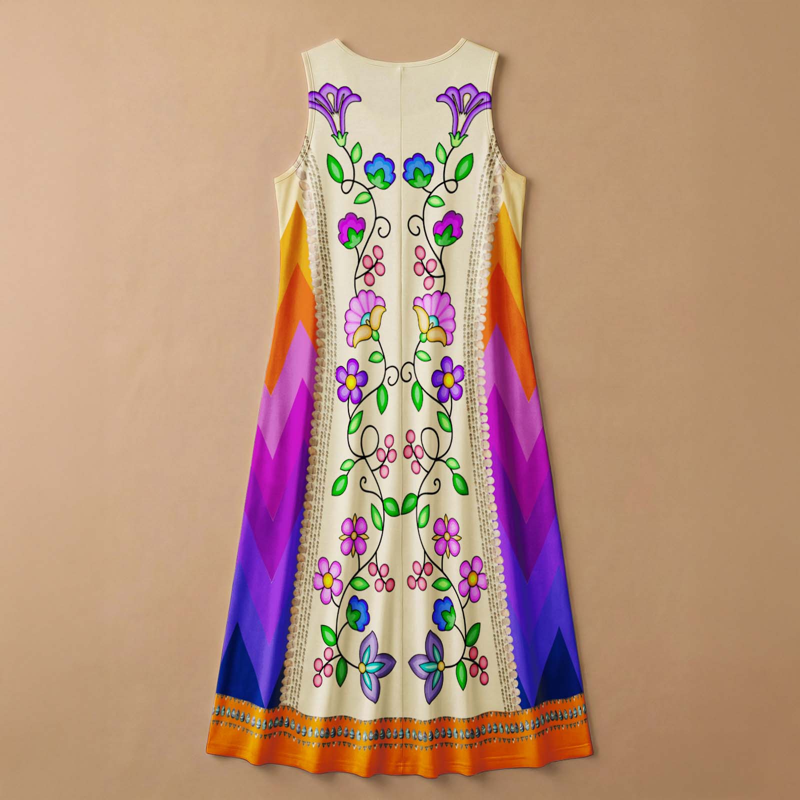 Grandmother's Legacy Orange 2 Women's Sleeveless Long Dress