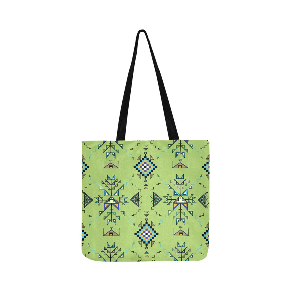 Bear Shield Green Reusable Shopping Bag (Two sides)