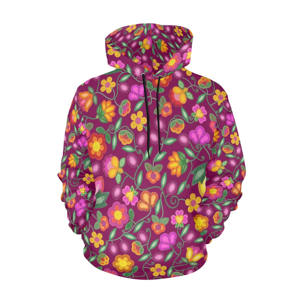 Boreal Bounty Dark Magenta Hoodie for Men (USA Size)