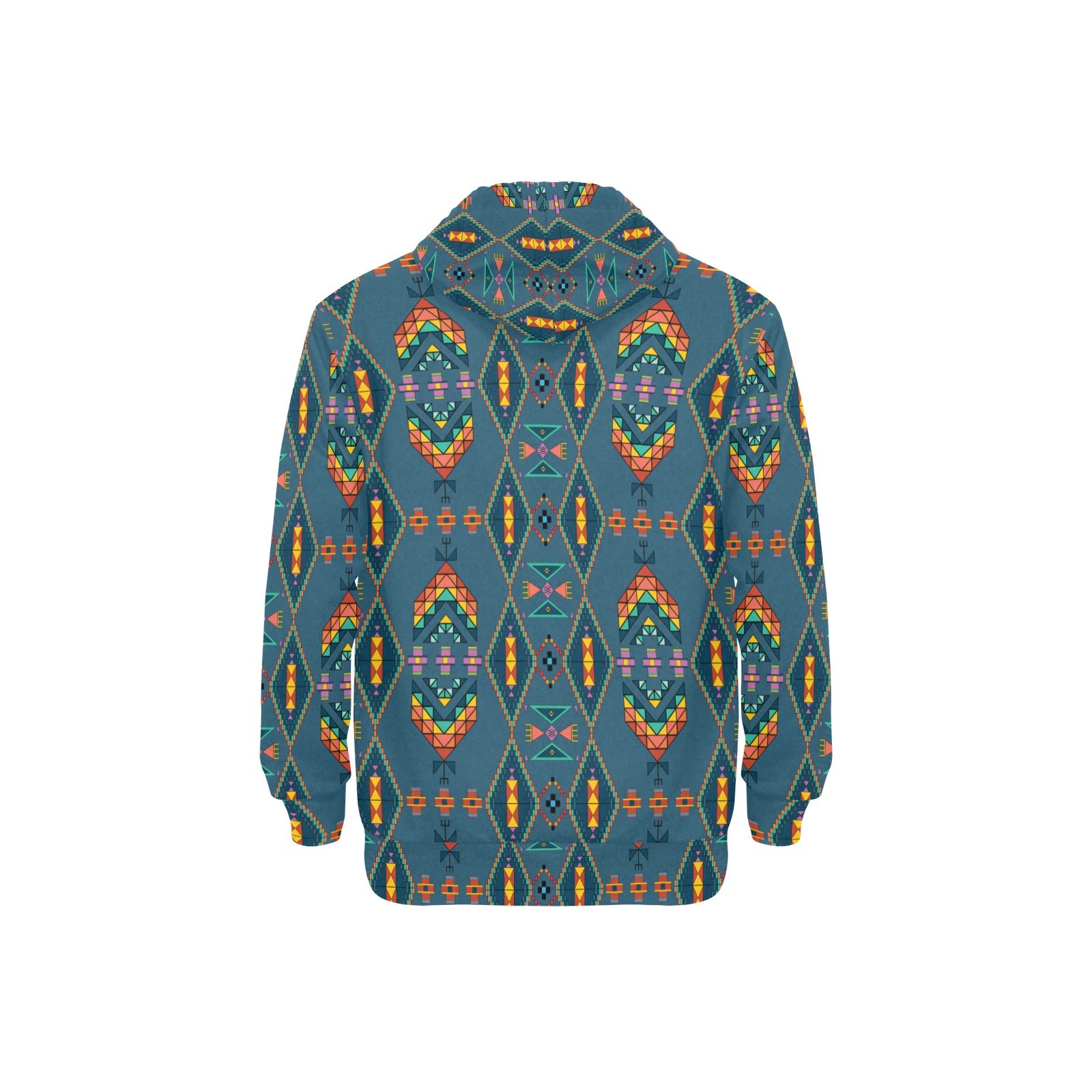 Travois Tipi Deep Lake Men's Long Sleeve Fleece Hoodie