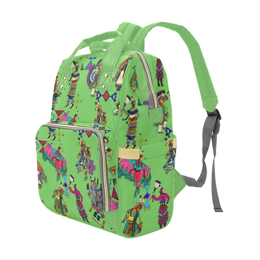 Grand Entry Dancers Grass Multi-Function Diaper Backpack/Diaper Bag