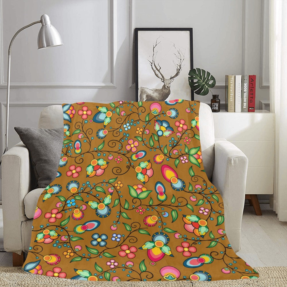 Floral Bounty Fall Leaves Ultra-Soft Micro Fleece Blanket 60"x80"