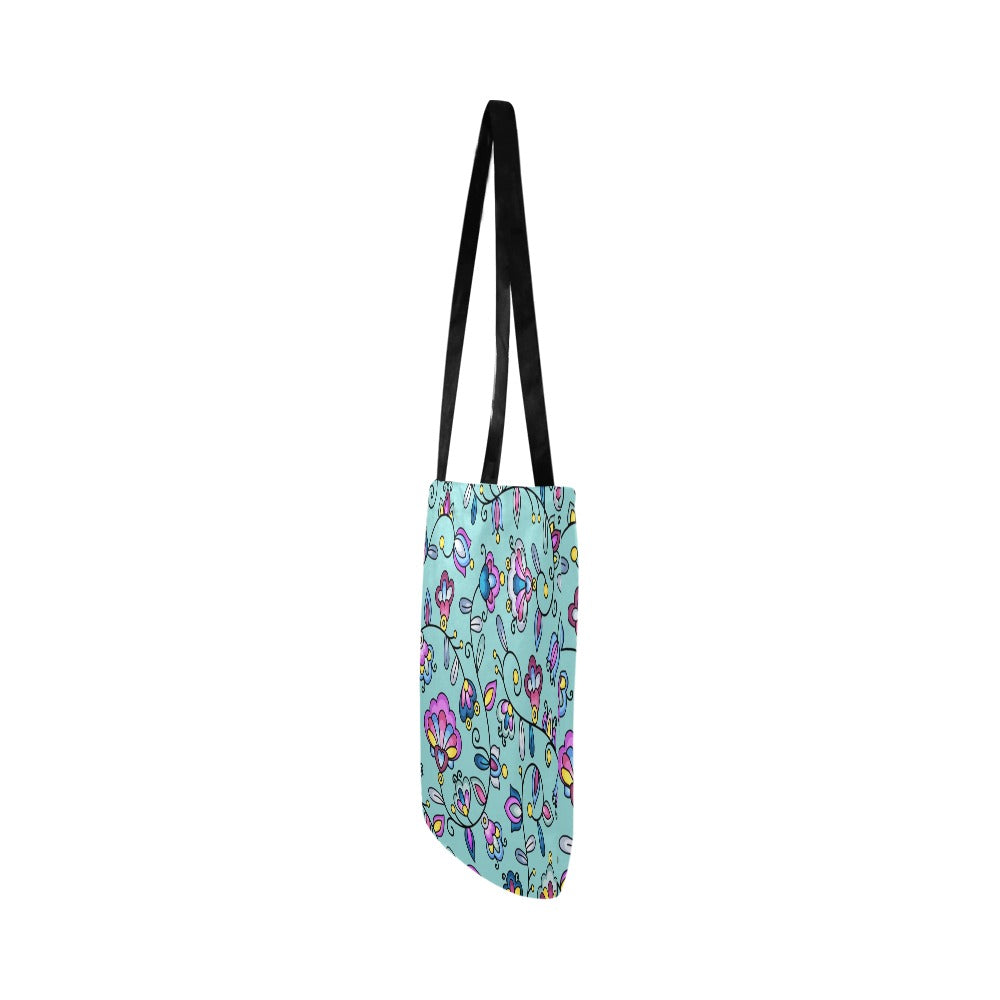 Autumn Bundle Blessing Turquoise Reusable Shopping Bag (Two sides)