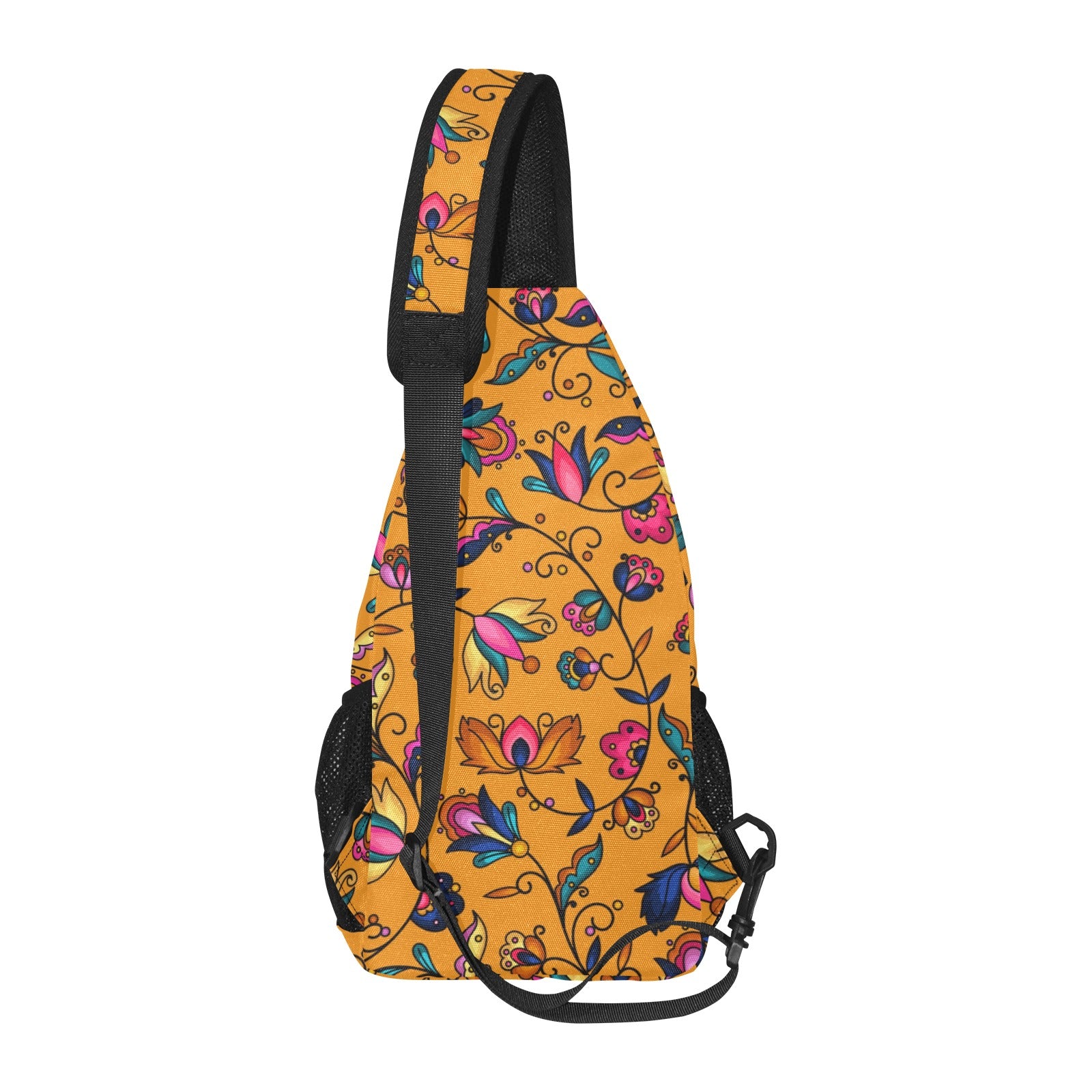 Copper Prairie Petals Orange Chest Bag