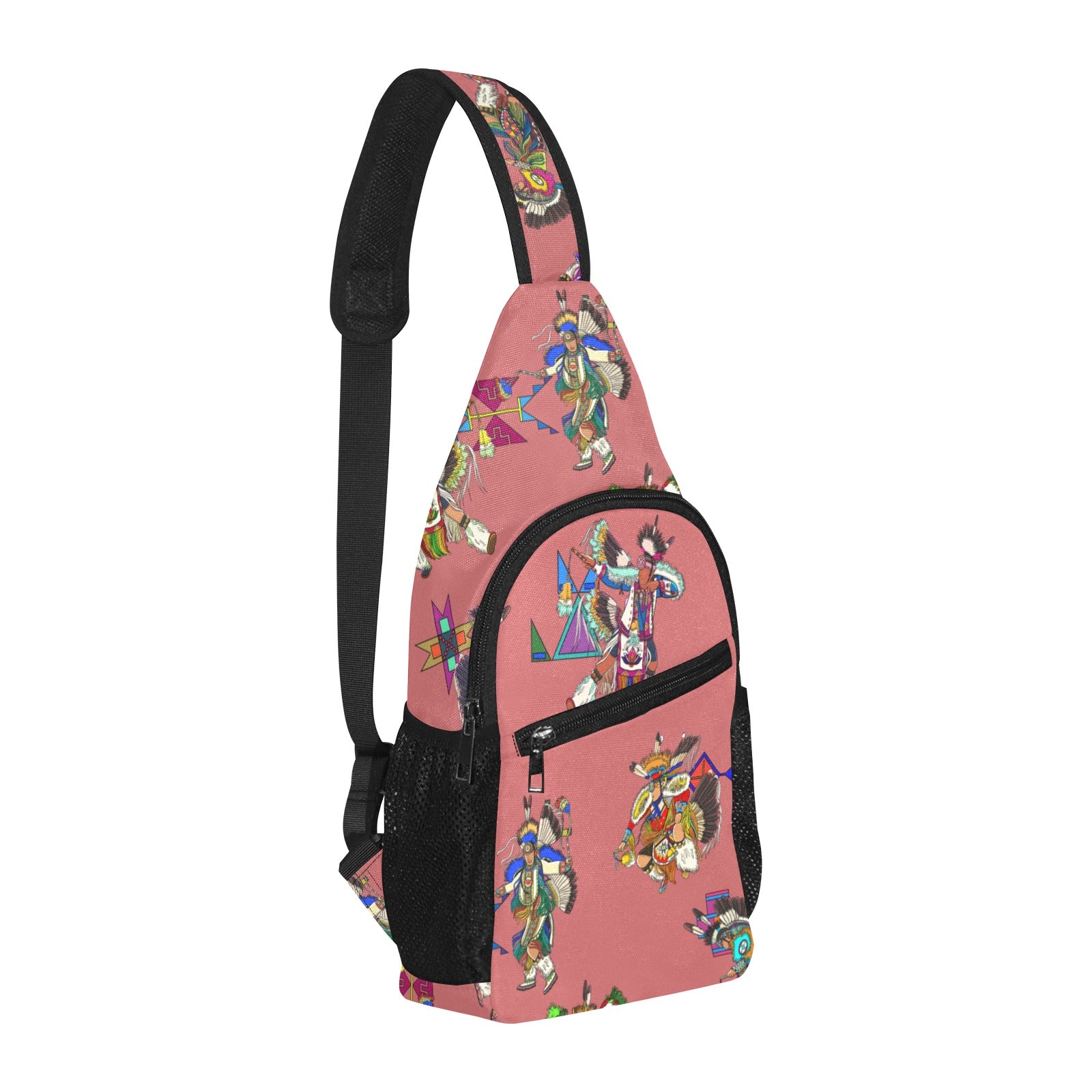 Men's Fancy Dancers Terra Cotta Chest Bag