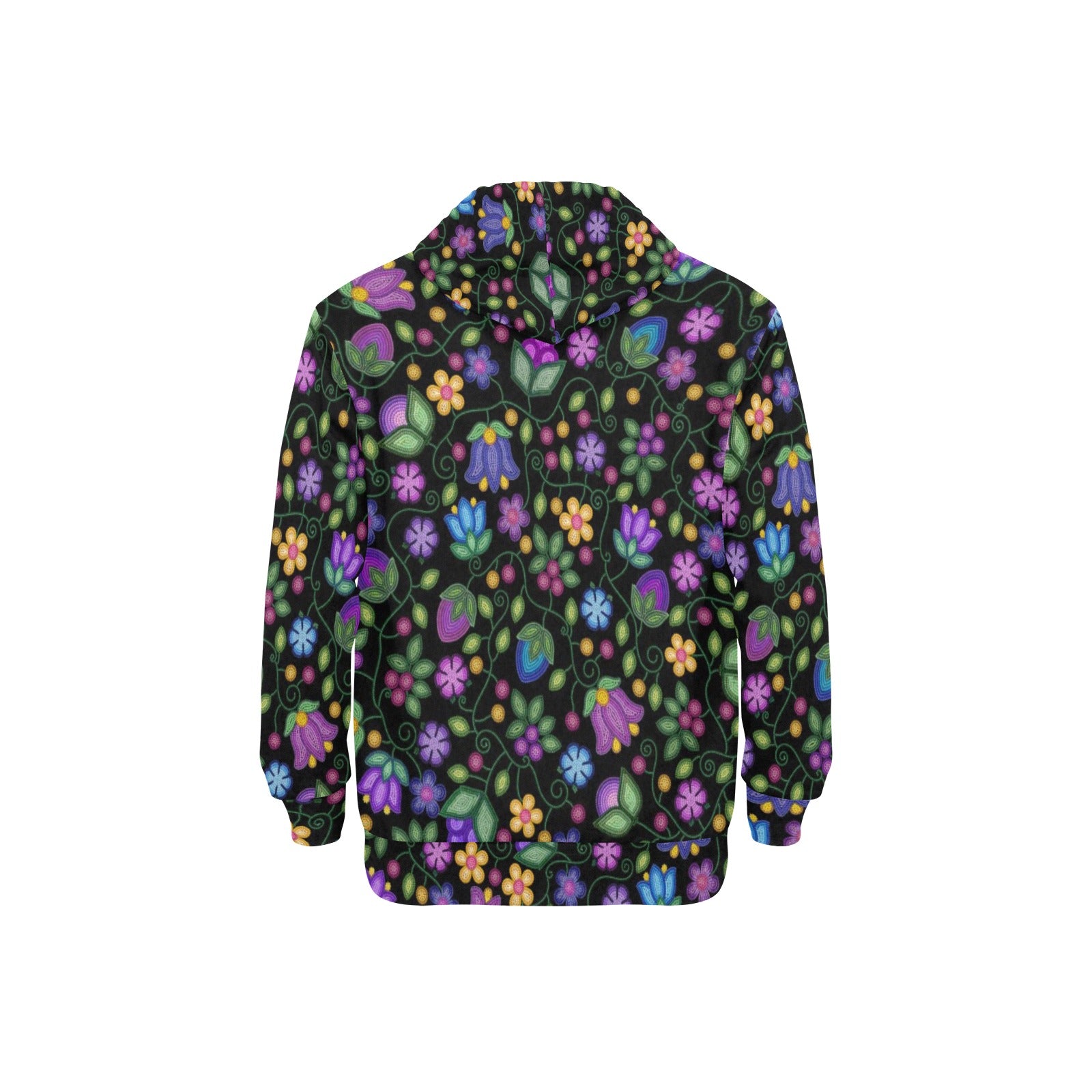 Bloom Uplift Black Men's Long Sleeve Fleece Hoodie