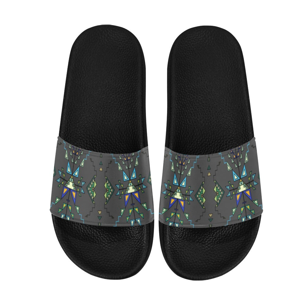 Bear Shield Gray Men's Slide Sandals