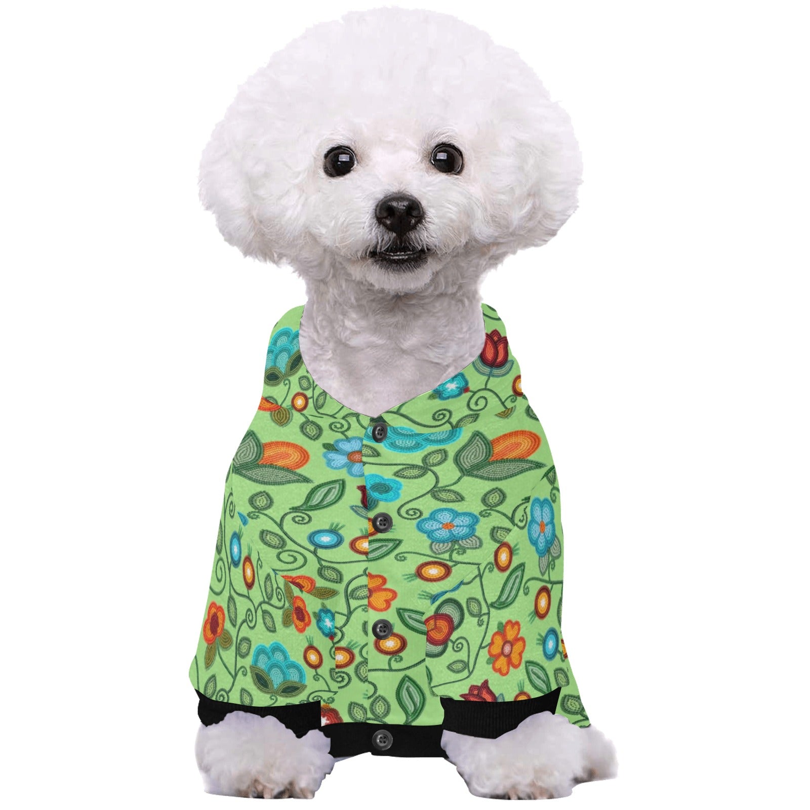 Prairie Fire Petals Sage Pet Dog Hoodie